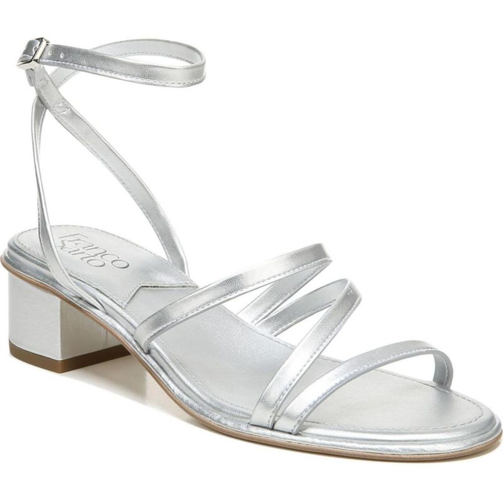 Franco Sarto Womens Amalfi  Silver Heel Dressy Strappy Sandals Shoes NWT